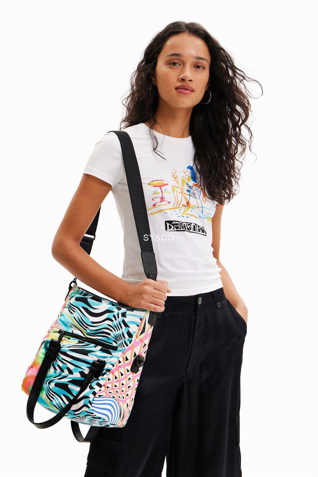 Bolso Desigual estampado Psicodélico 23SAXY45 Hawaiian Geosurf - Imagen 2