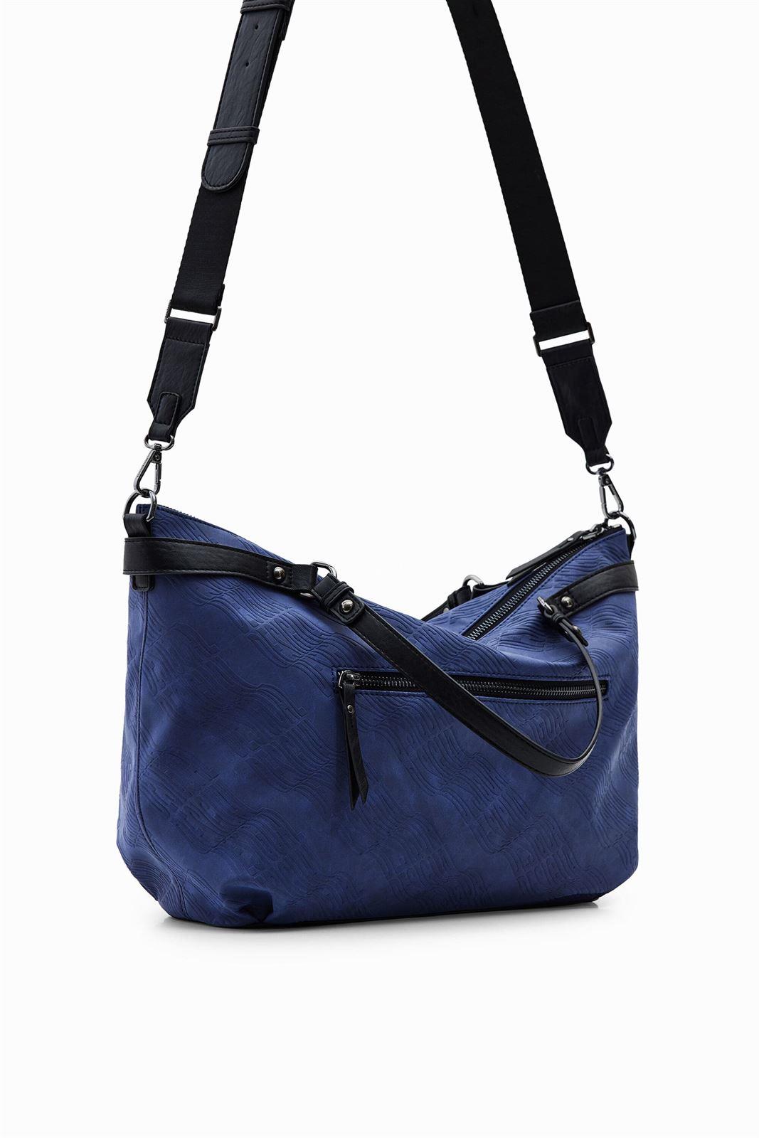 Bolso Desigual logos 22WAXPA4 Logorama azul - Imagen 4