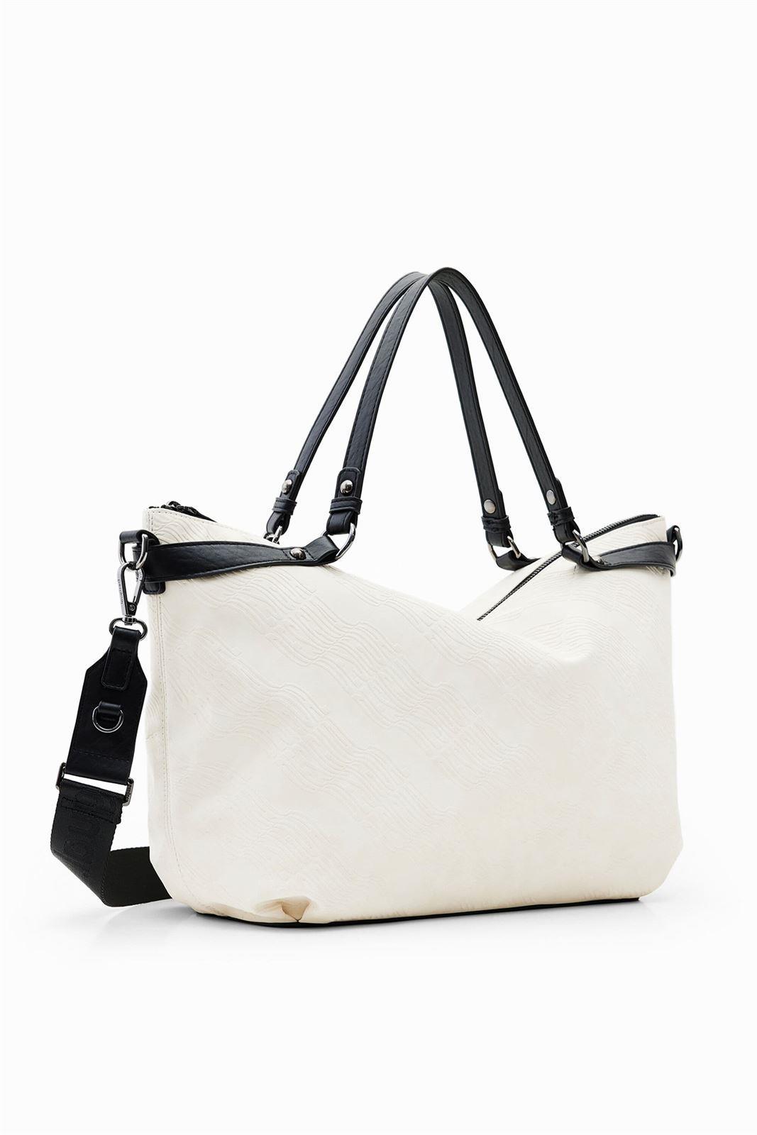 Bolso Desigual logos Logorama beige - Bolsos