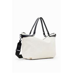 Bolso Desigual logos 22WAXPA4 Logorama beige - Imagen 1