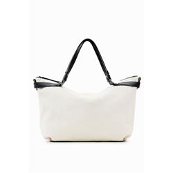 Bolso Desigual logos 22WAXPA4 Logorama beige - Imagen 2