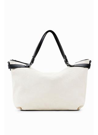 Bolso Desigual logos 22WAXPA4 Logorama beige - Imagen 2