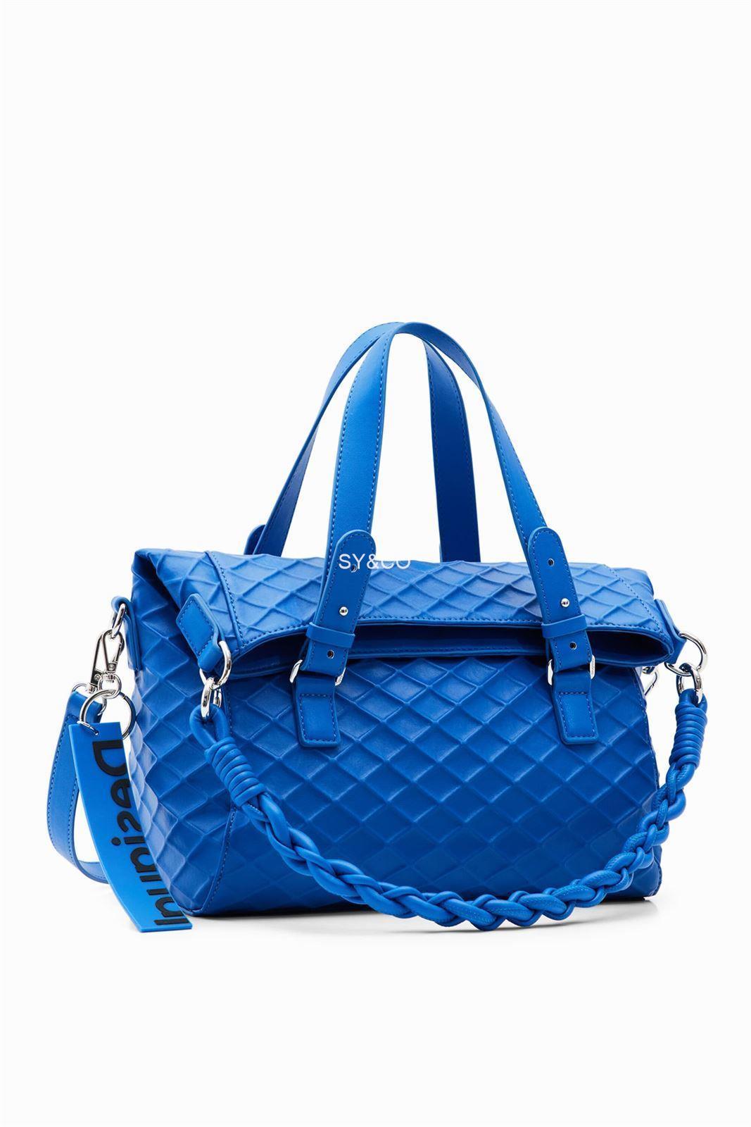 Bolso Desigual relieve rombos azul 23SAXP66 Blogy - Imagen 1