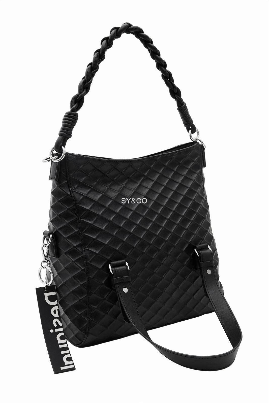 Bolso Desigual relieve rombos negro 23SAXP66 Blogy - Imagen 6