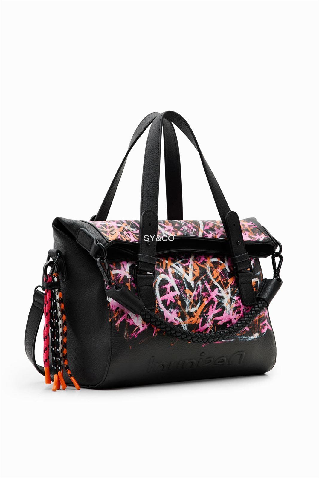 Bolso Desigual solapa corazones 22WAXPAZ Radical Love - Imagen 1