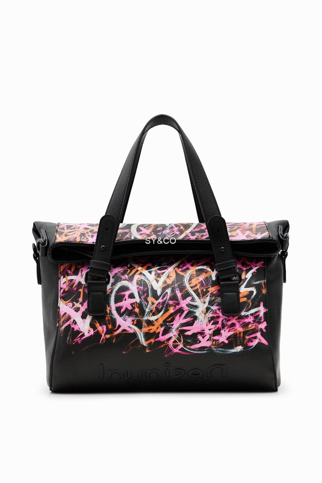 Bolso Desigual solapa corazones 22WAXPAZ Radical Love - Imagen 3