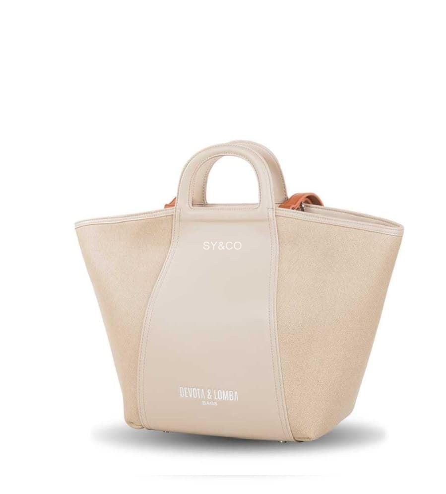 Bolso grande Devota & lomba Hang beige - Imagen 2