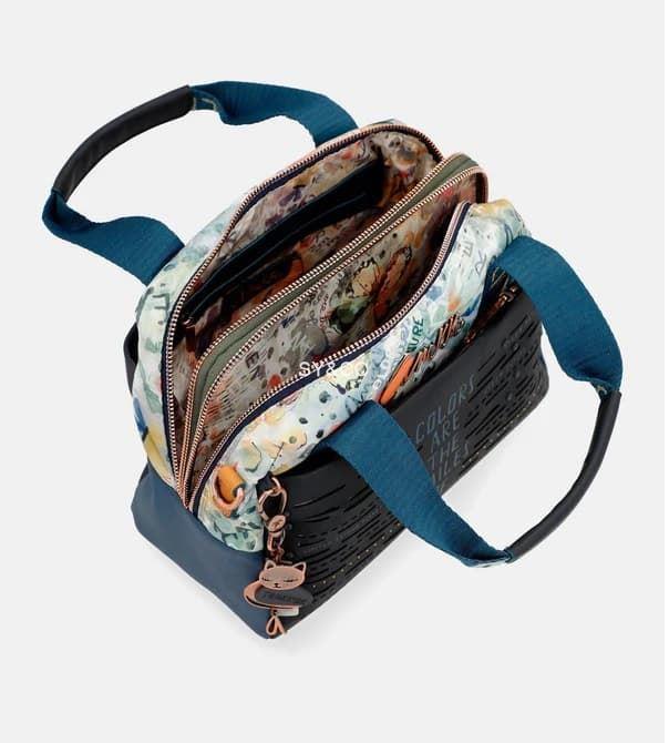 Bolso mano bowling Anekke azul marino Nature Pachamama - Imagen 4