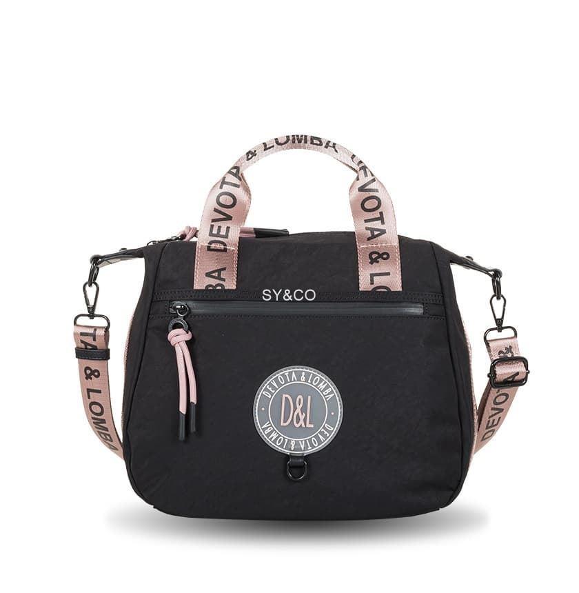 Bolso mano nylon Devota & Lomba negro Active - Imagen 1