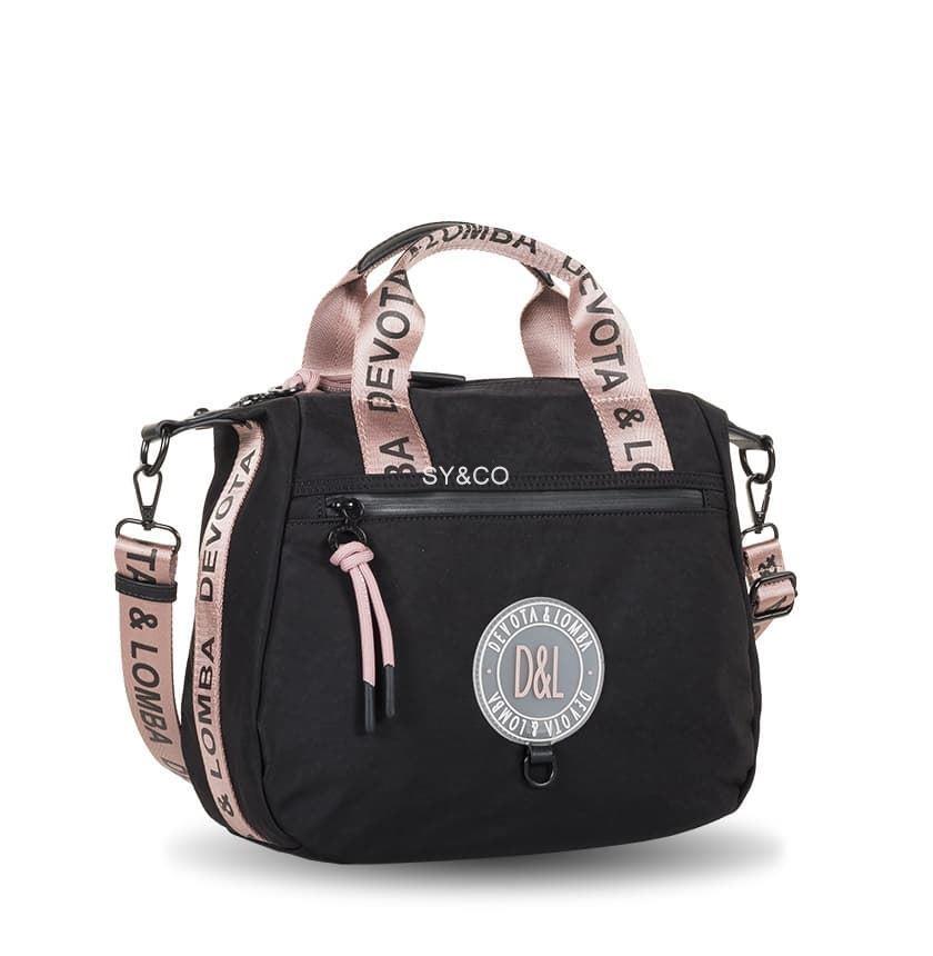 Bolso mano nylon Devota & Lomba negro Active - Imagen 3