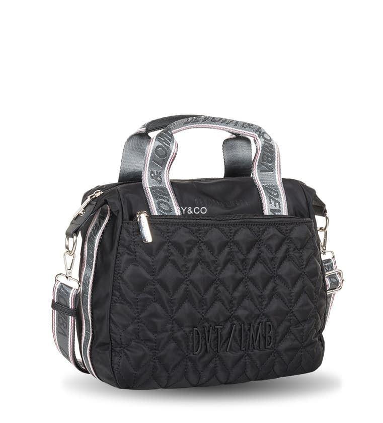 Bolso mano nylon Devota & Lomba negro Slash - Imagen 2