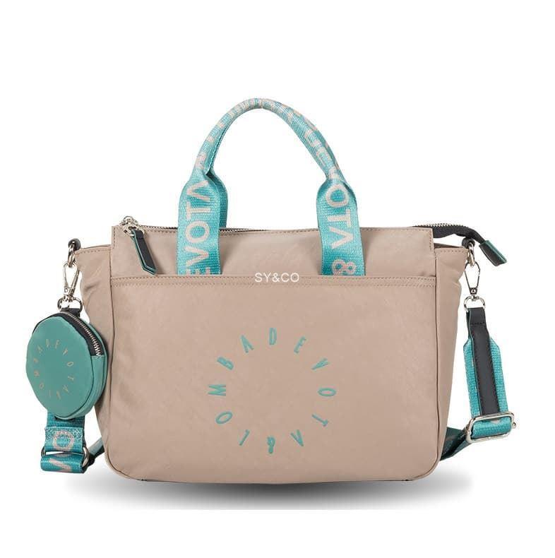 Bolso mano nylon Devota & Lomba taupe Duo - Imagen 3