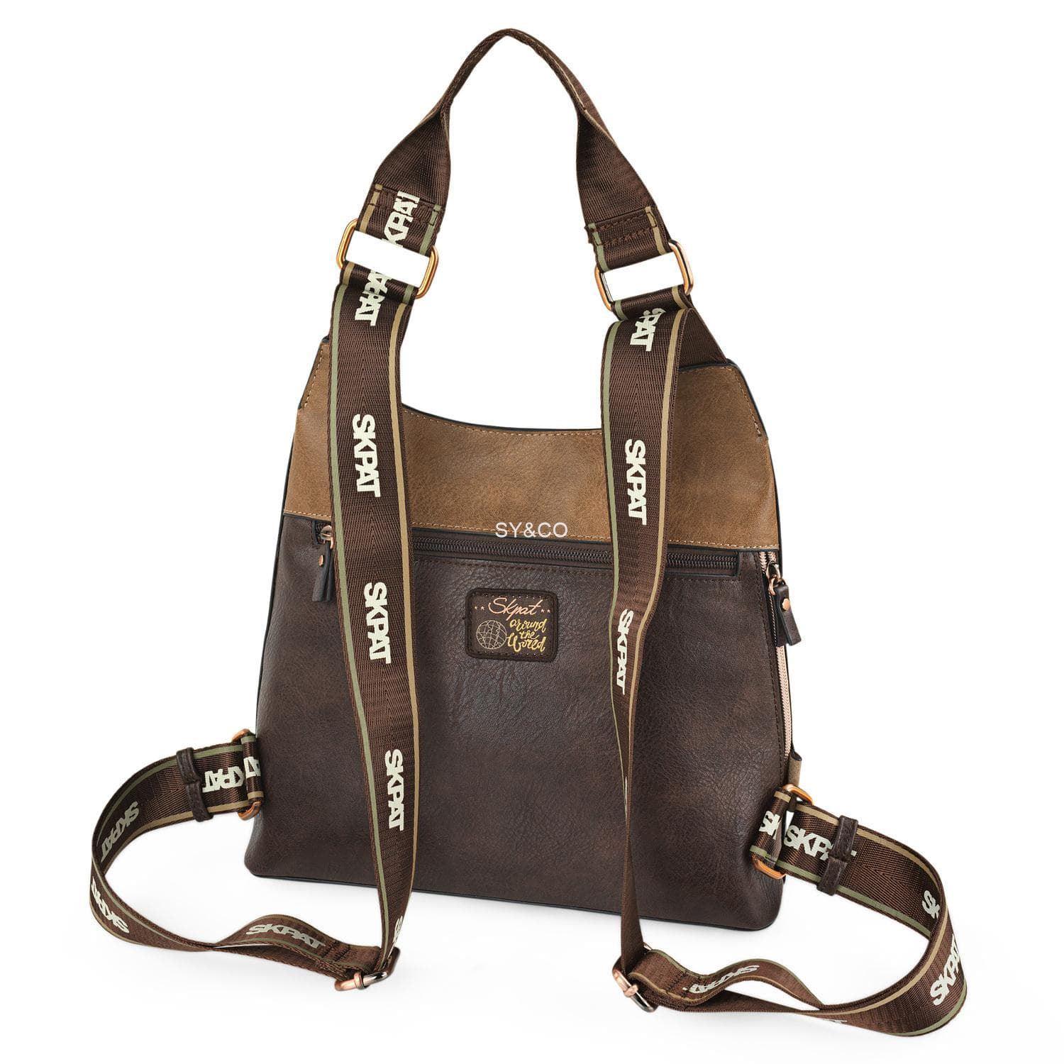 Bolso Mochila antirrobo Skpat Building marrón - Imagen 3
