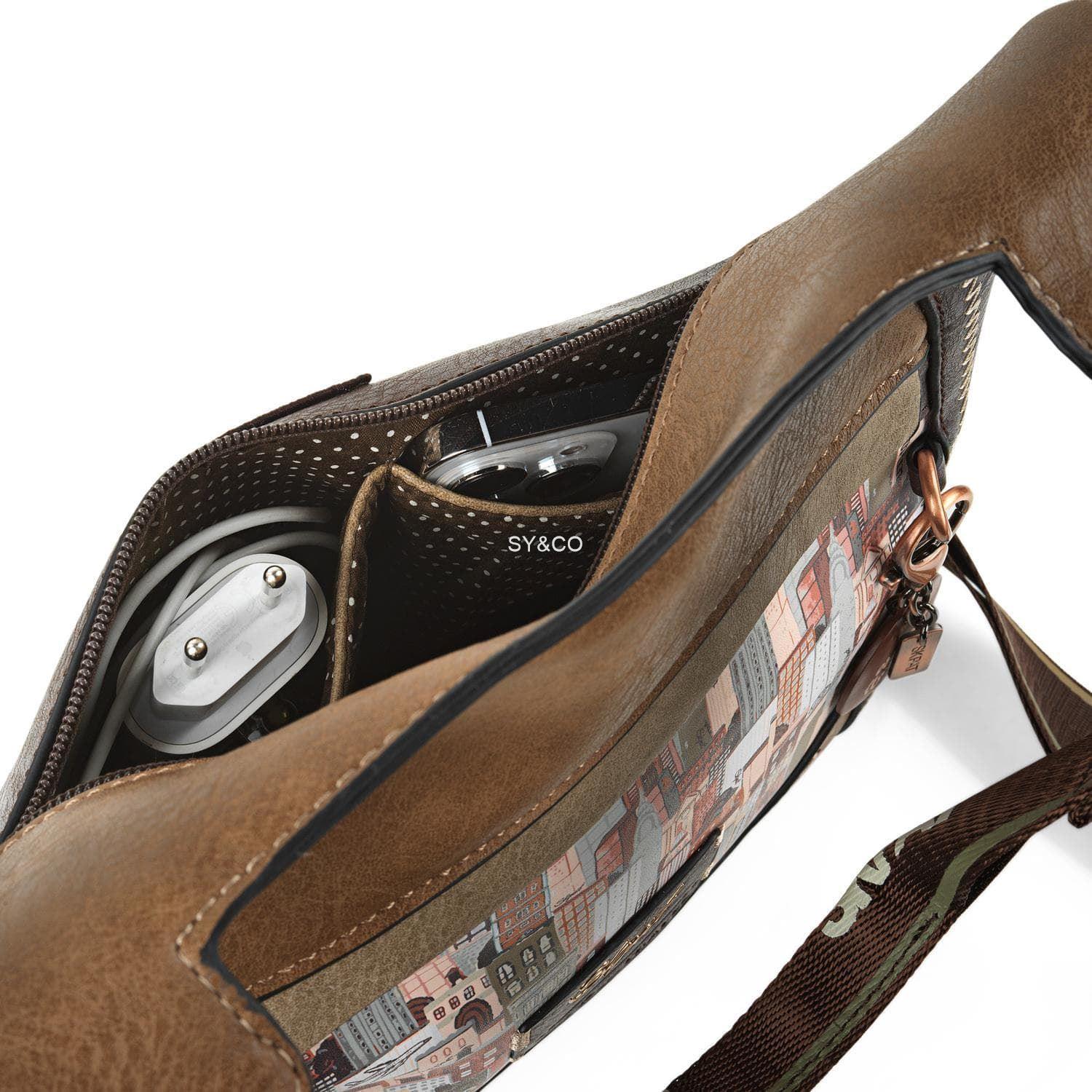 Bolso Mochila antirrobo Skpat Building marrón - Imagen 7