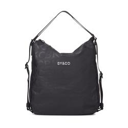 Bolso- mochila nylon vegano KCB Stamp negro - Imagen 1