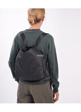 Bolso- mochila nylon vegano KCB Stamp negro - Imagen 2