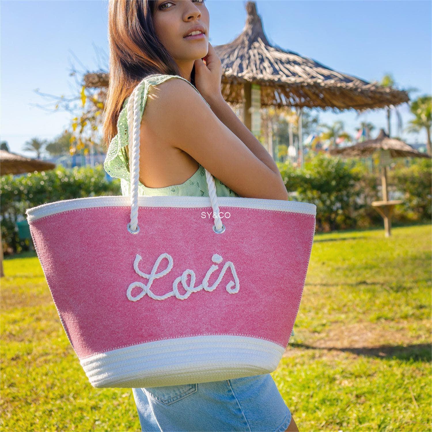 Bolso playa Lois rosa - Imagen 4