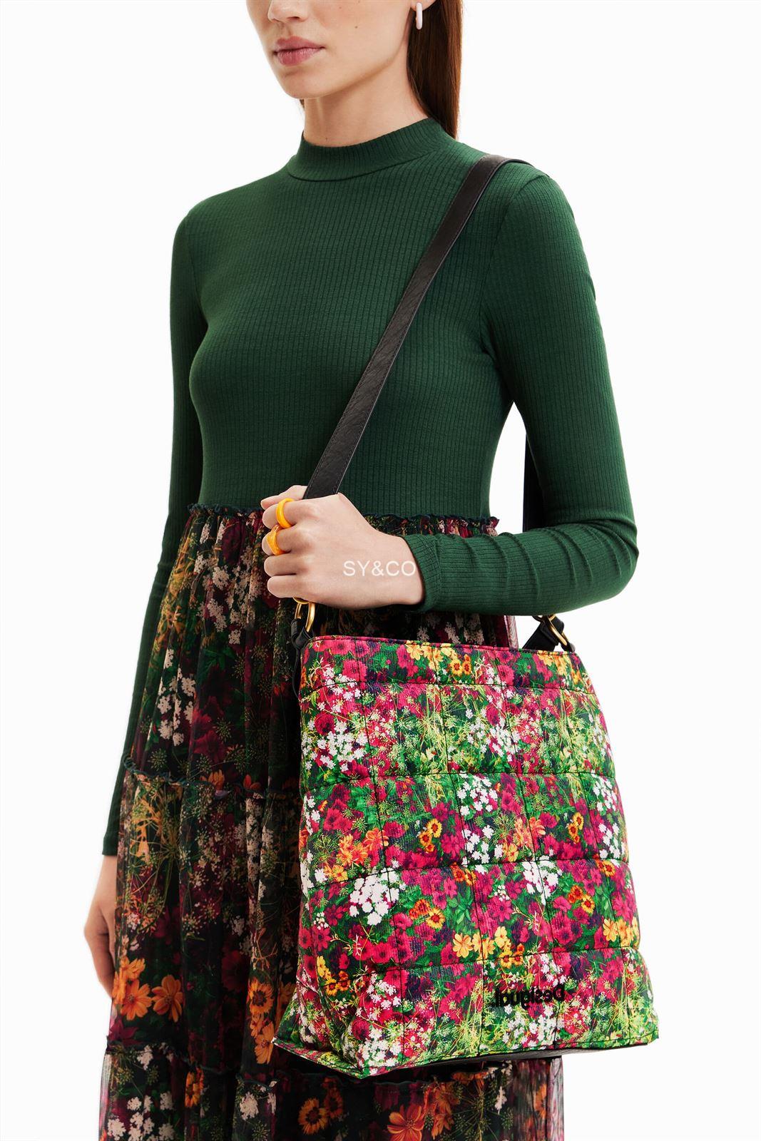 Bolso saco Desigual floral 22WAXA80 Ivy - Imagen 2