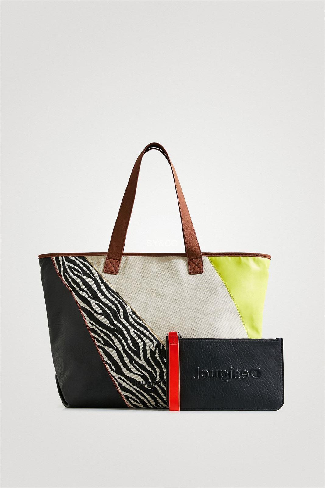 Bolso shopper Desigual animal patch Click Clocken 22SAXP42 - Imagen 1