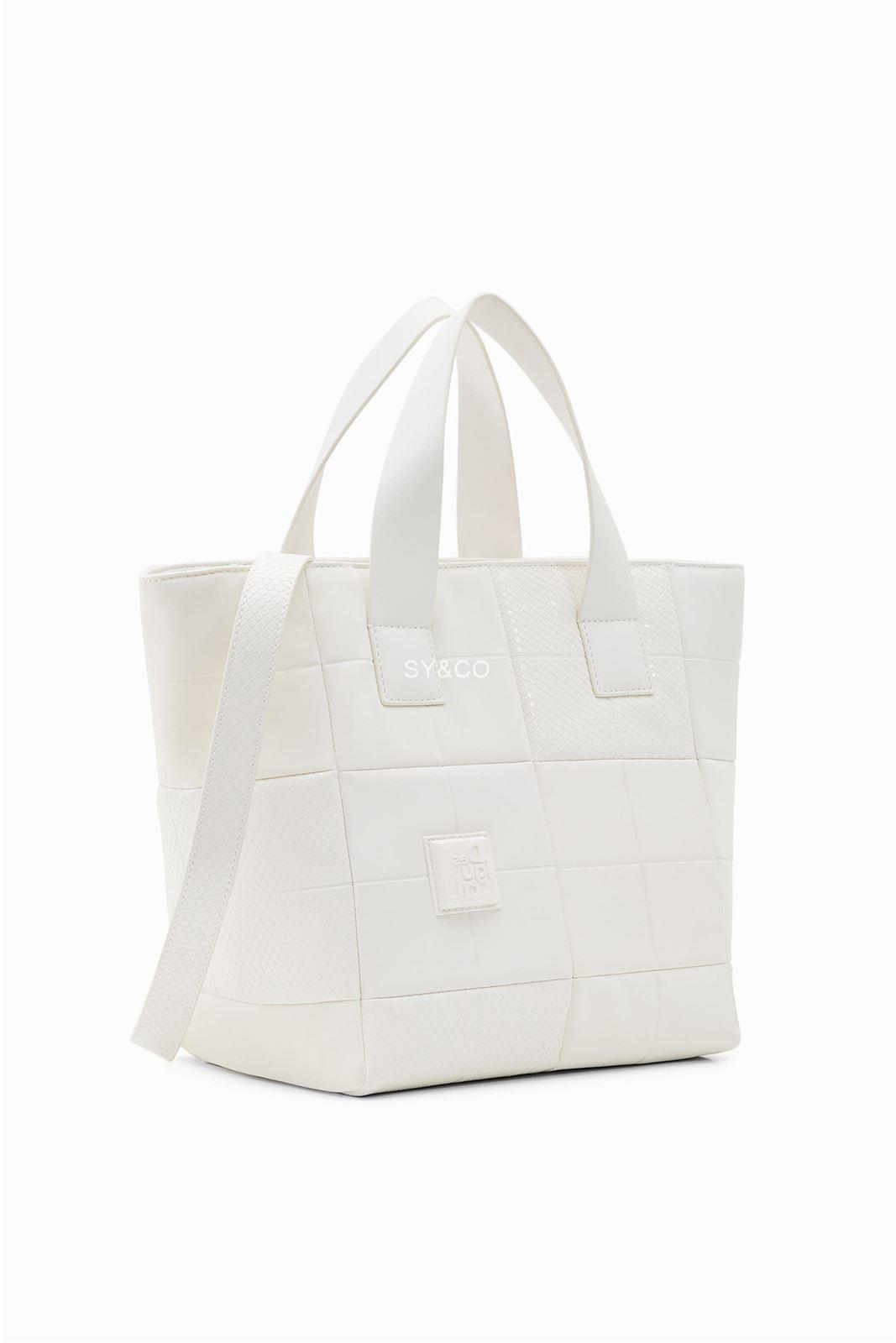 Bolso shopper Desigual con patch blanco 23SAXP91 Damas - Imagen 1