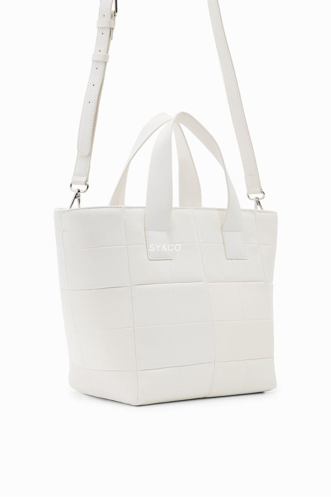 Bolso shopper Desigual con patch blanco 23SAXP91 Damas - Imagen 7