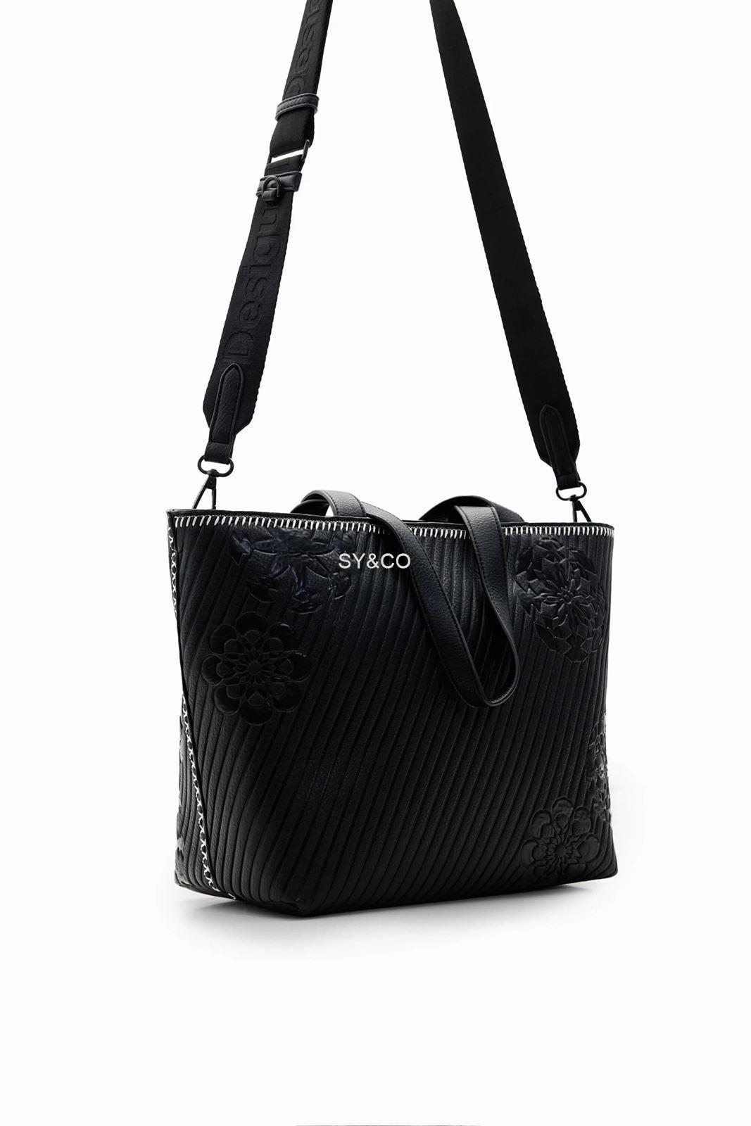 Bolso shopper Desigual relieve flores Softfree 23WAXP68 - Imagen 2