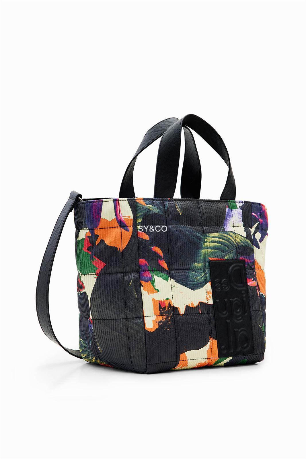 Bolso shopper Desigual texturas camoflower 22WAXPAB Bag-Ona - Imagen 1