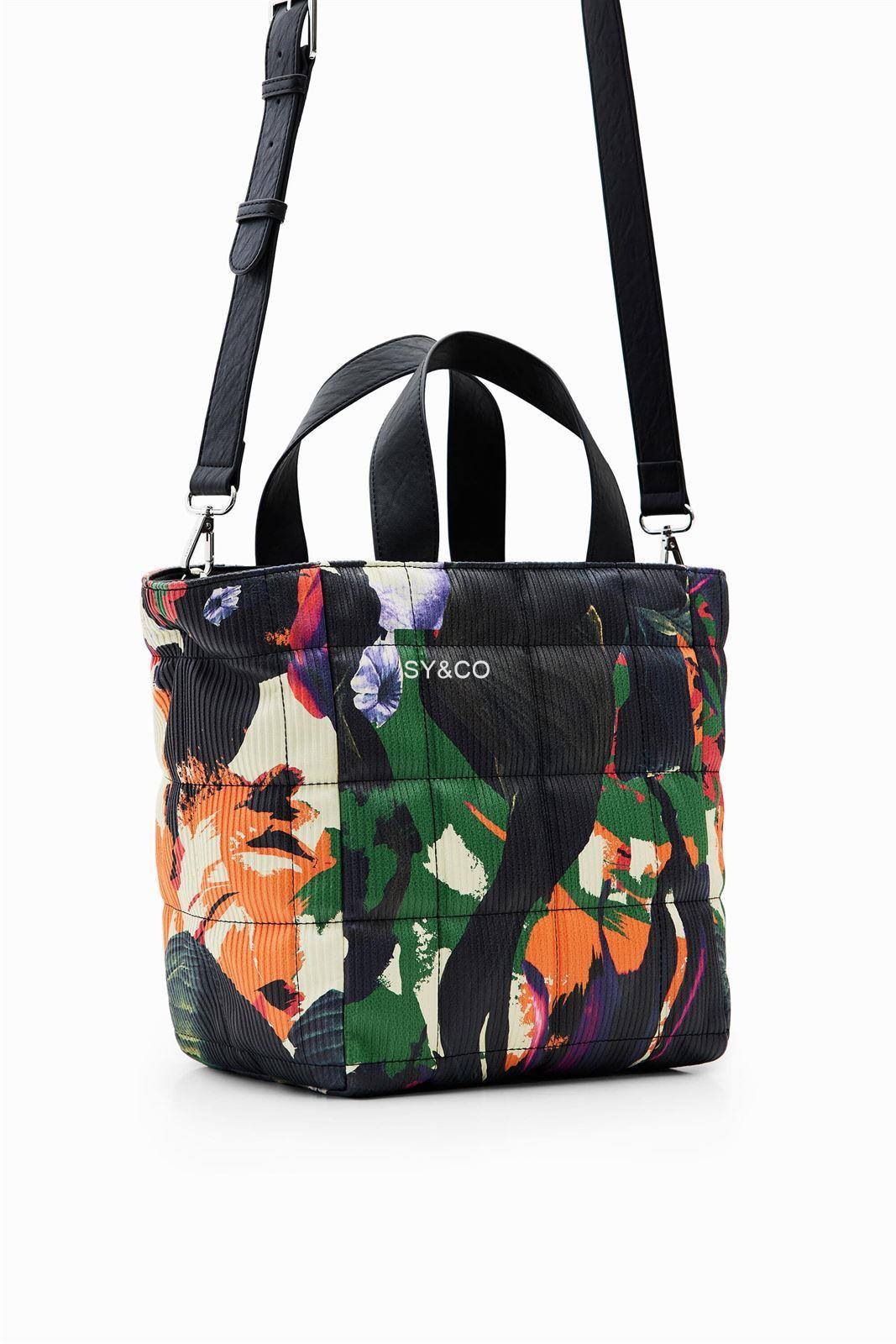 Bolso shopper Desigual texturas camoflower 22WAXPAB Bag-Ona - Imagen 2