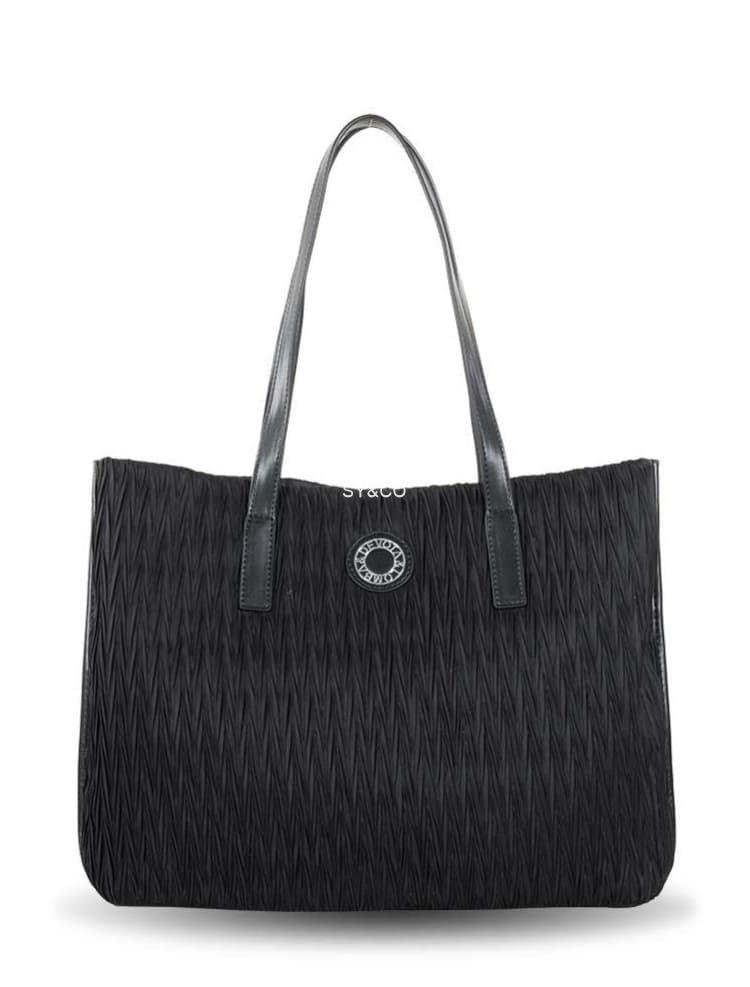 Bolso shopper nylon Devota & Lomba Age negro - Imagen 1