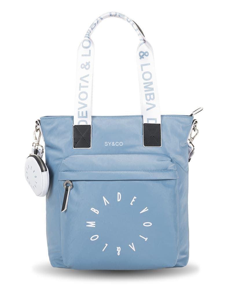 Bolso shopper nylon Devota & Lomba azul Duo - Imagen 3