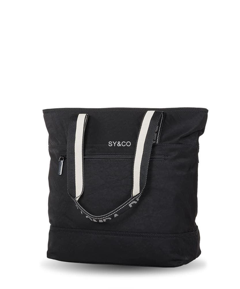 Nylon, Bolso Shopper Nylon Acolchado Negro