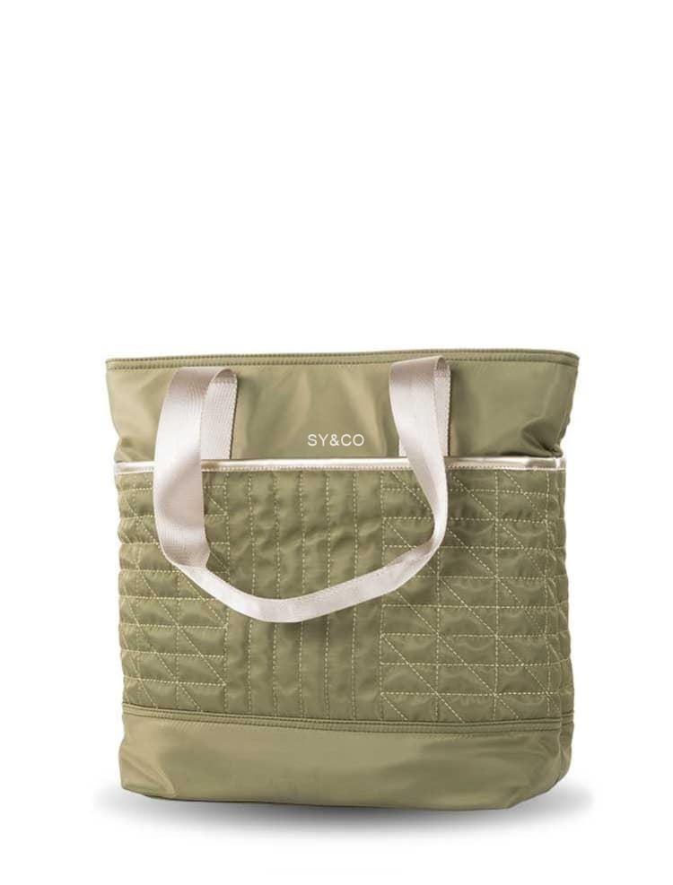Bolso shopper nylon Devota & Lomba Plate kaki - Imagen 2