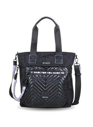 Bolso shopper nylon Ventis negro - Imagen 1