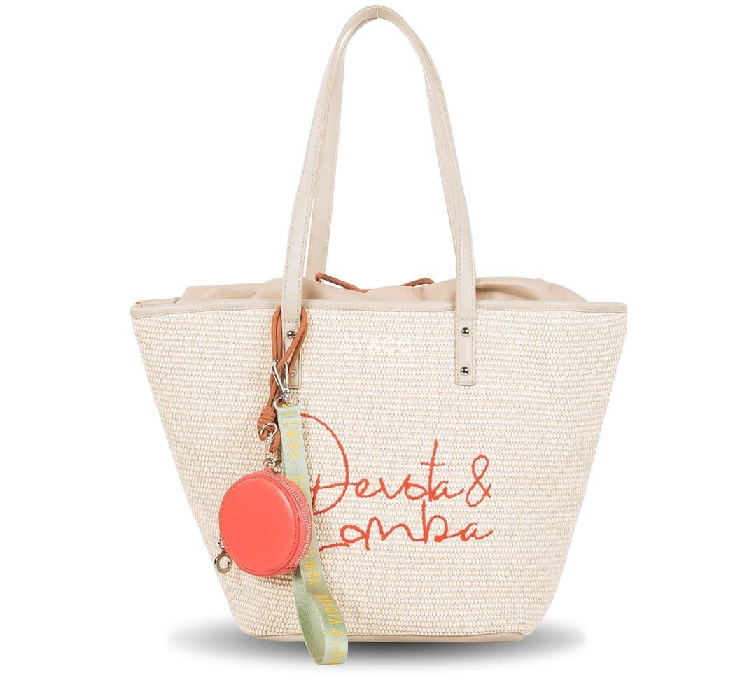 Bolso shopper rafia Devota & Lomba - Imagen 1