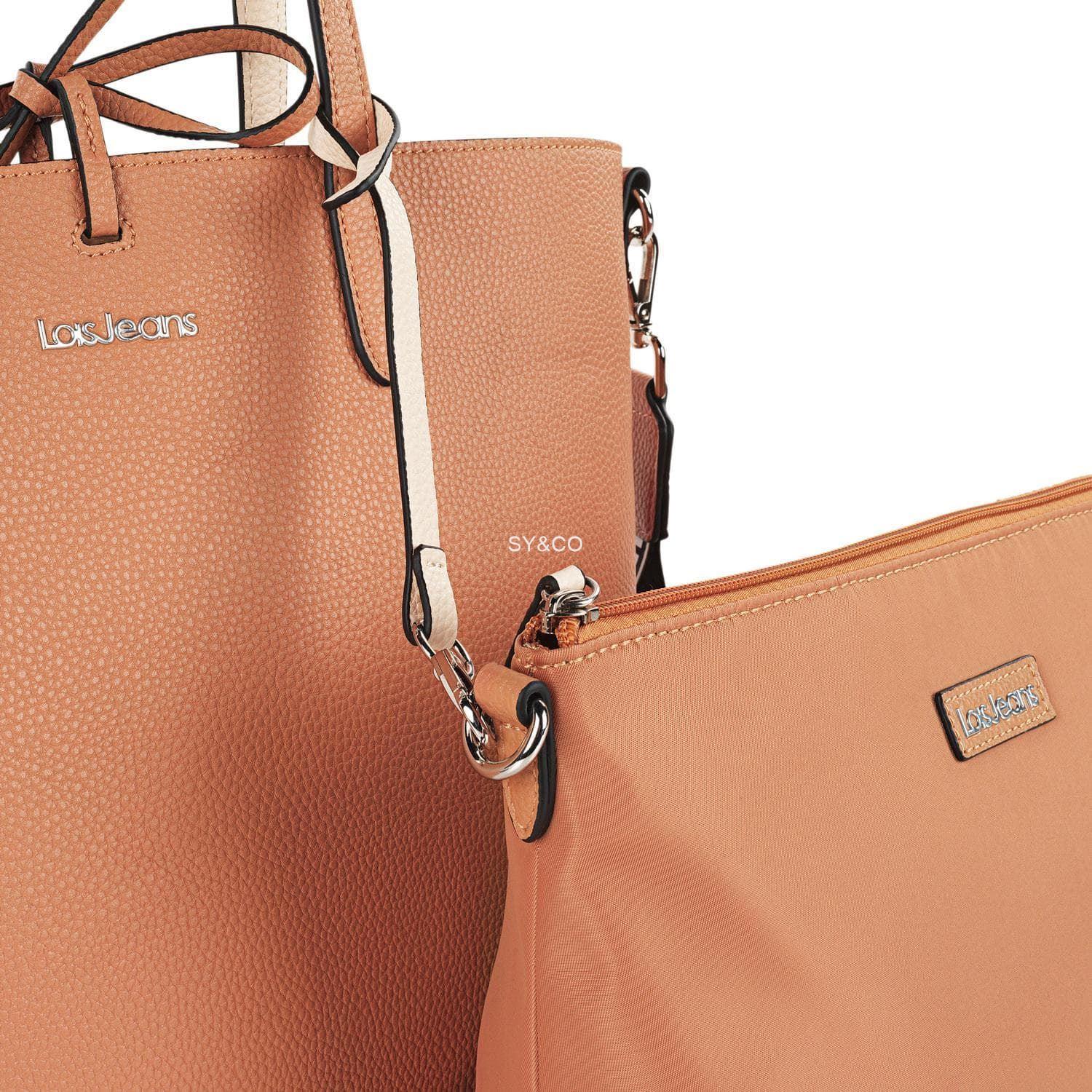 Bolso shopper reversible Lois beige y camel Marcy - Imagen 8