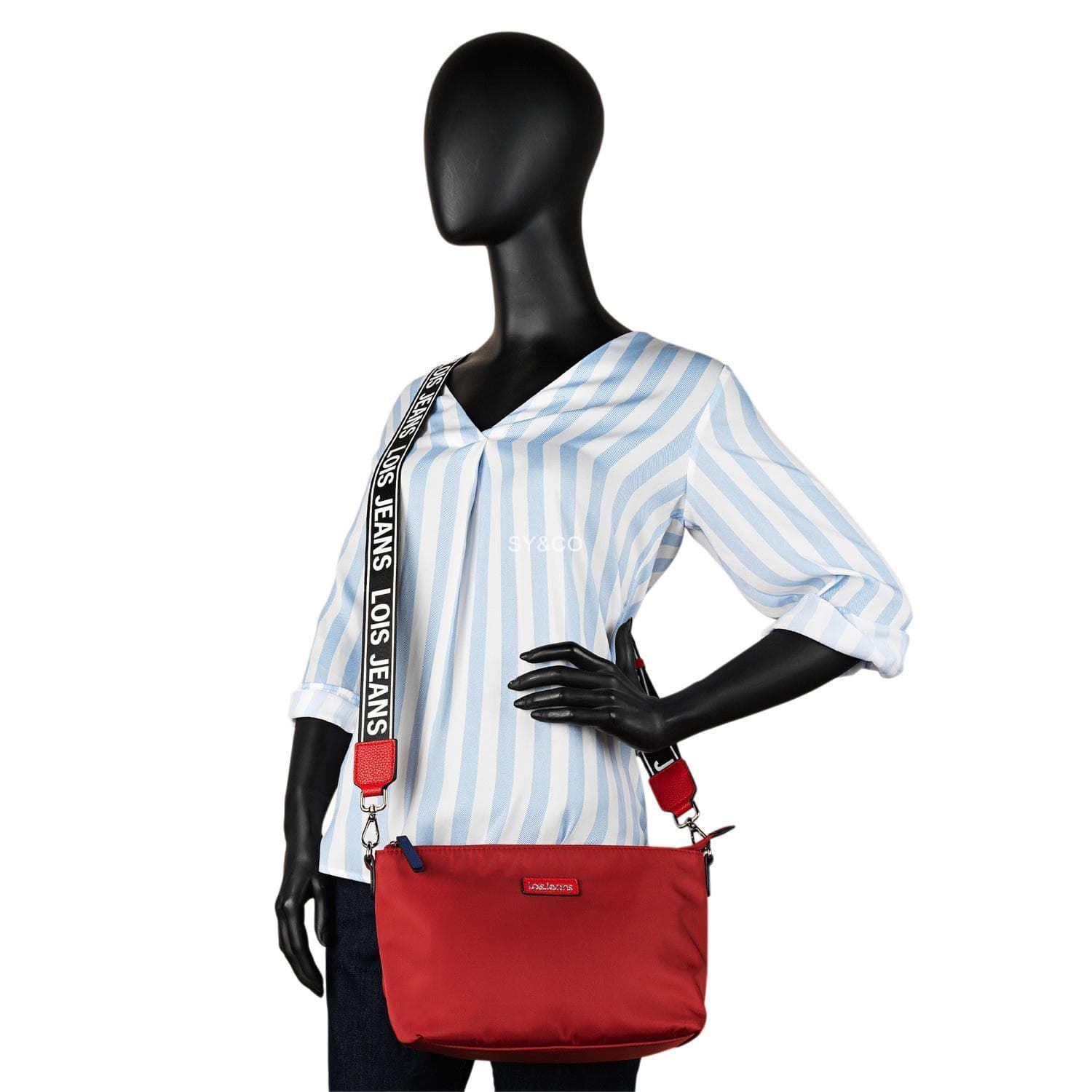 Bolso shopper reversible Lois marino y rojo Marcy - Imagen 11