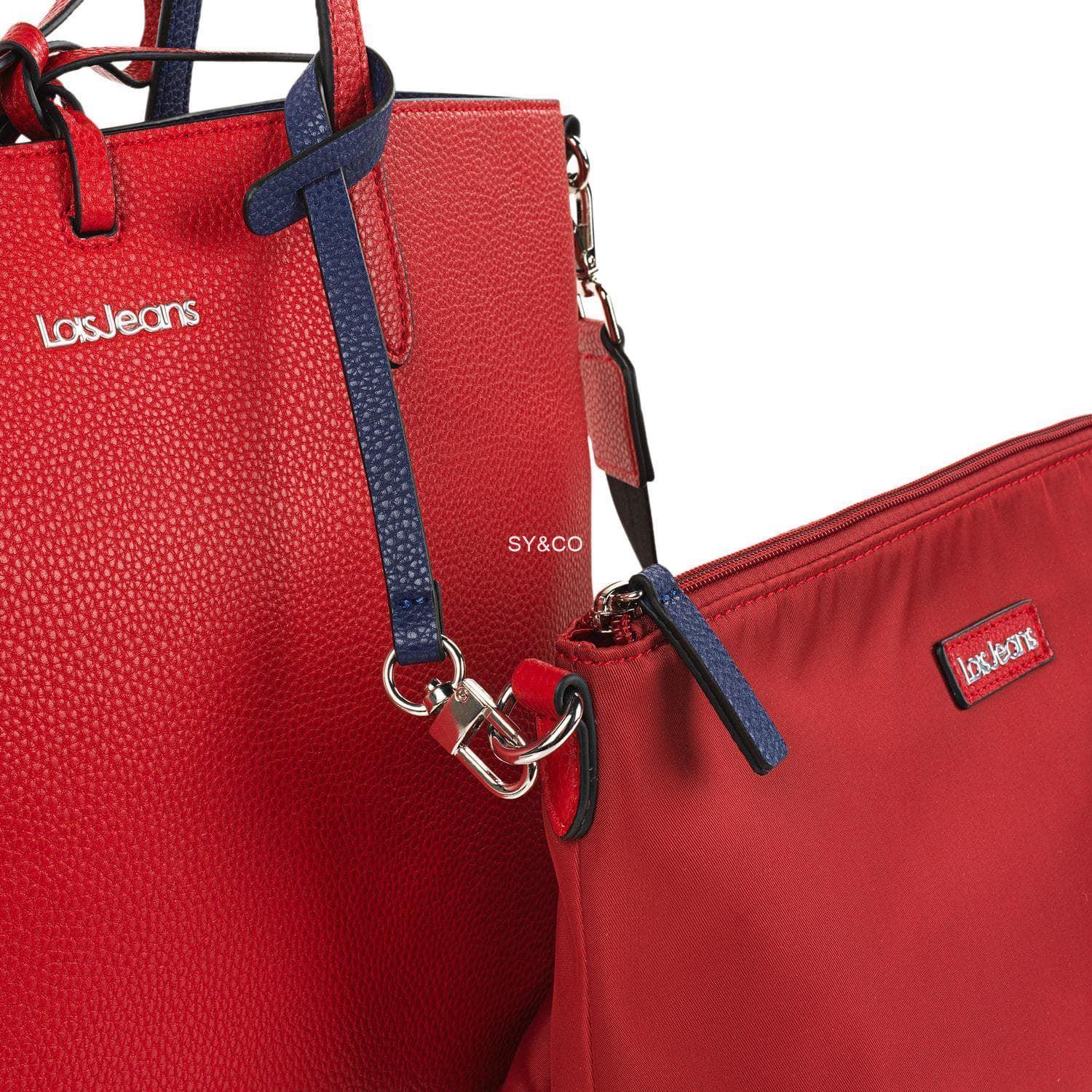 Bolso shopper reversible Lois marino y rojo Marcy - Imagen 4