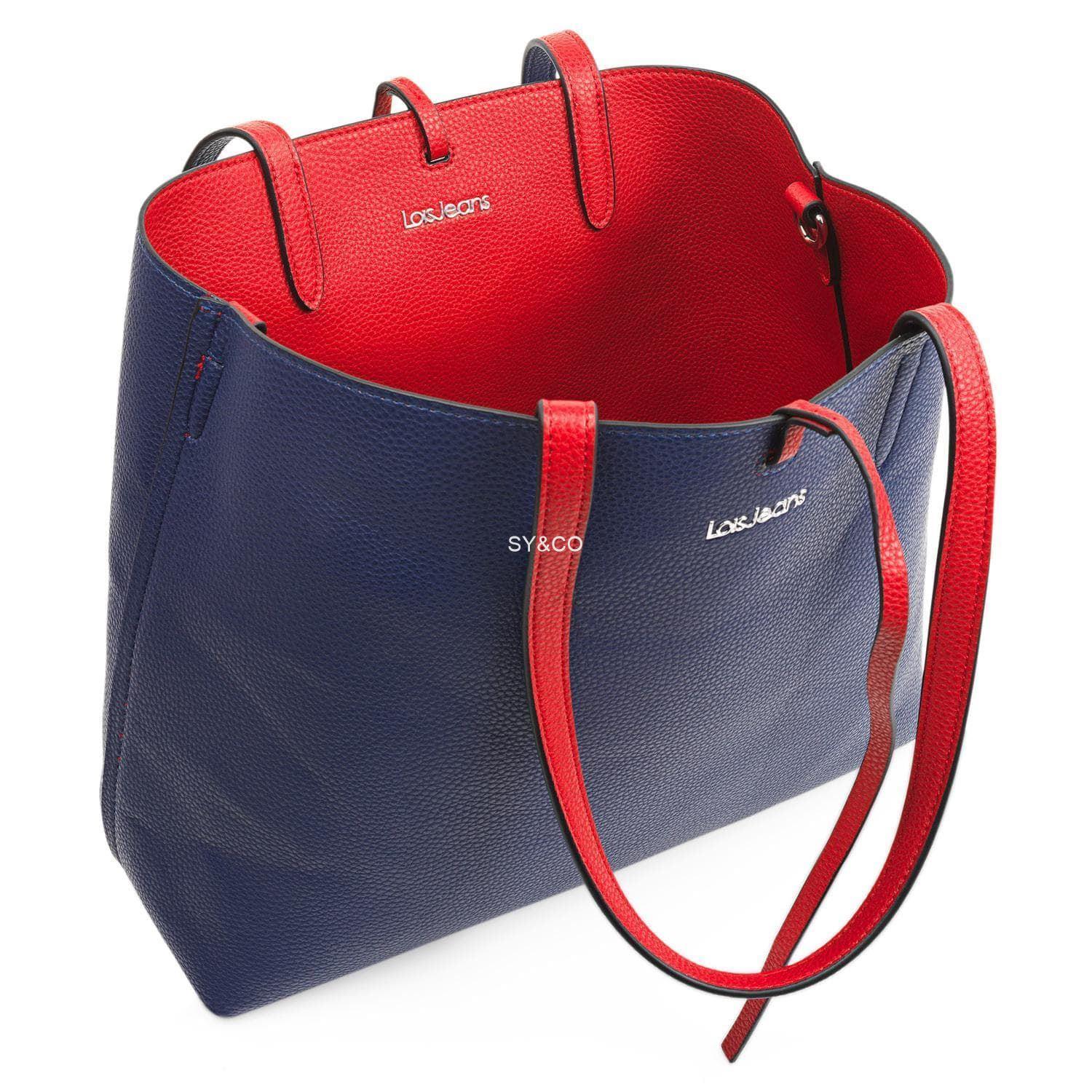 Bolso shopper reversible Lois marino y rojo Marcy - Imagen 8