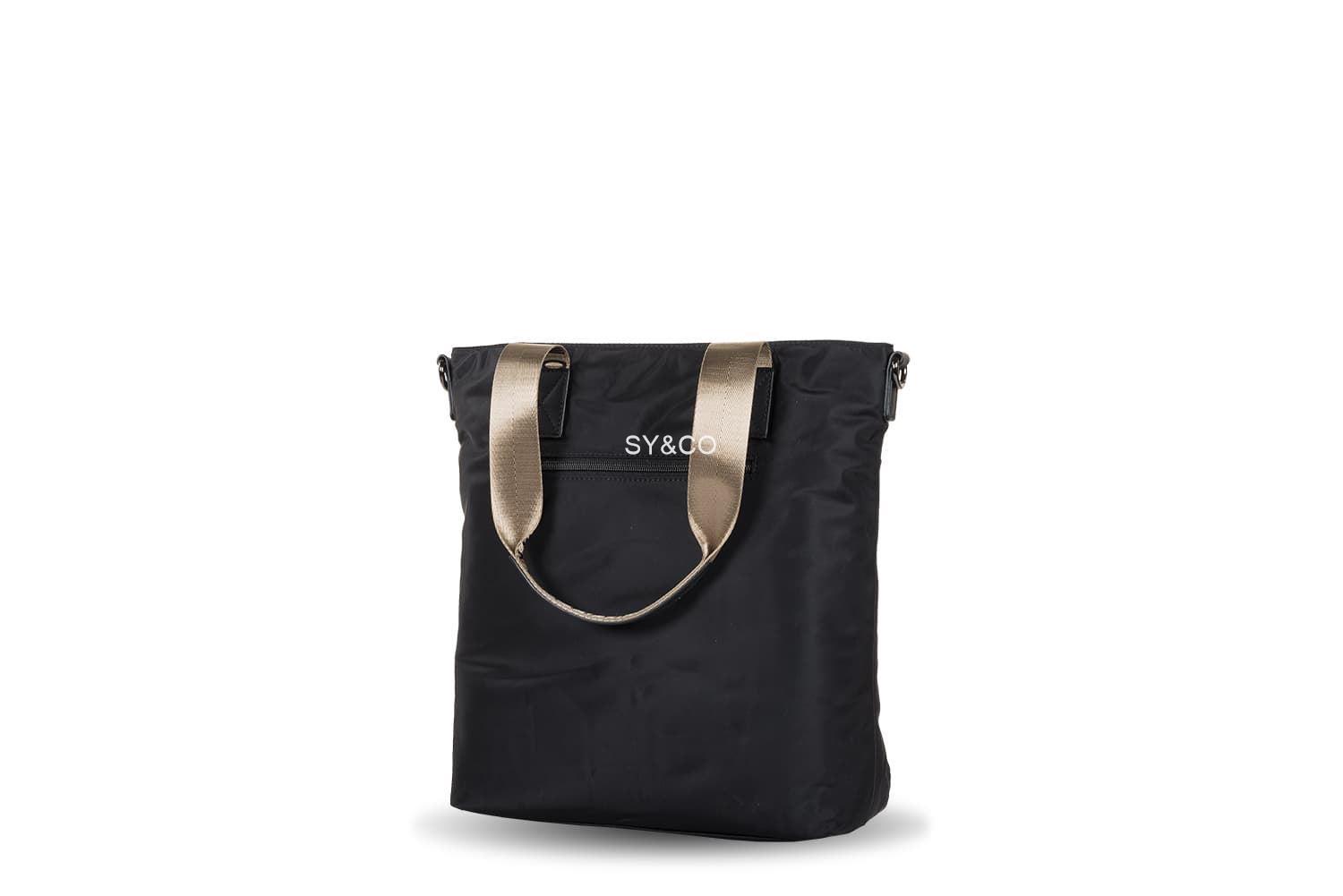 Bolso shopping Devota & lomba nylon reciclado Only negro - Imagen 3