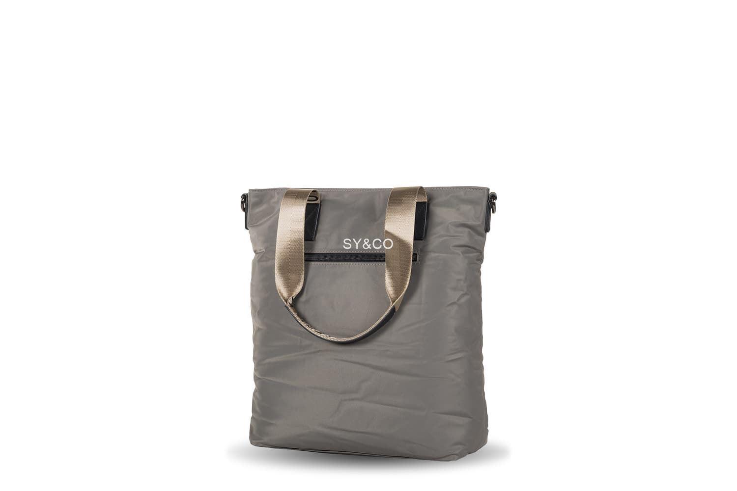 Bolso shopping Devota & lomba nylon reciclado Only taupe - Imagen 3