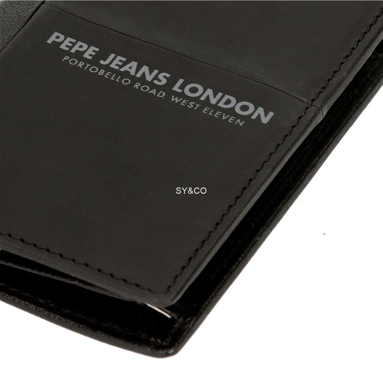 CARTERA PIEL PEPE JEANS CUTTED VERTICAL CON MONEDERO NEGRO - Imagen 4