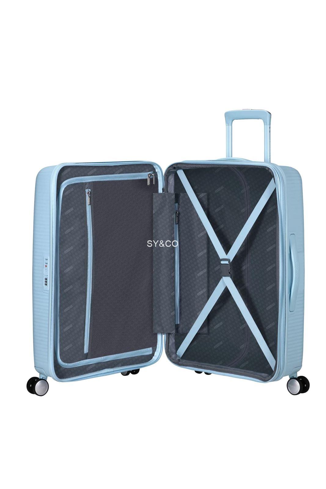 Maleta American Tourister Soundbox azul pastel 67cm - Imagen 3