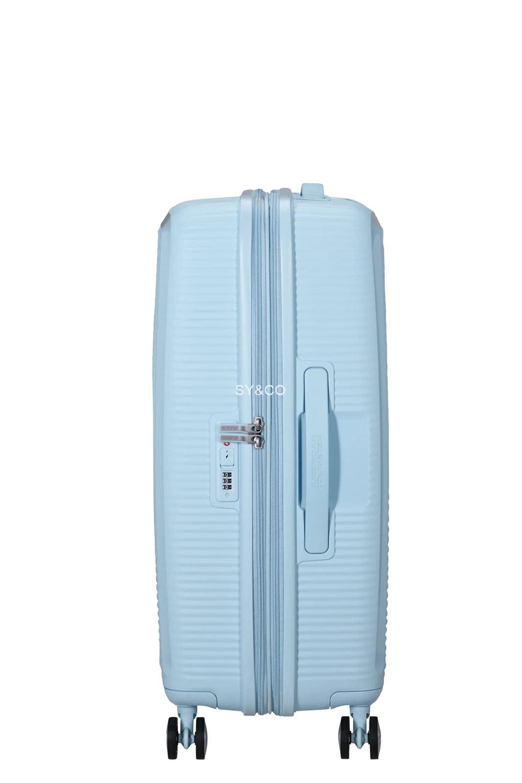 Maleta American Tourister Soundbox azul pastel 67cm - Imagen 4