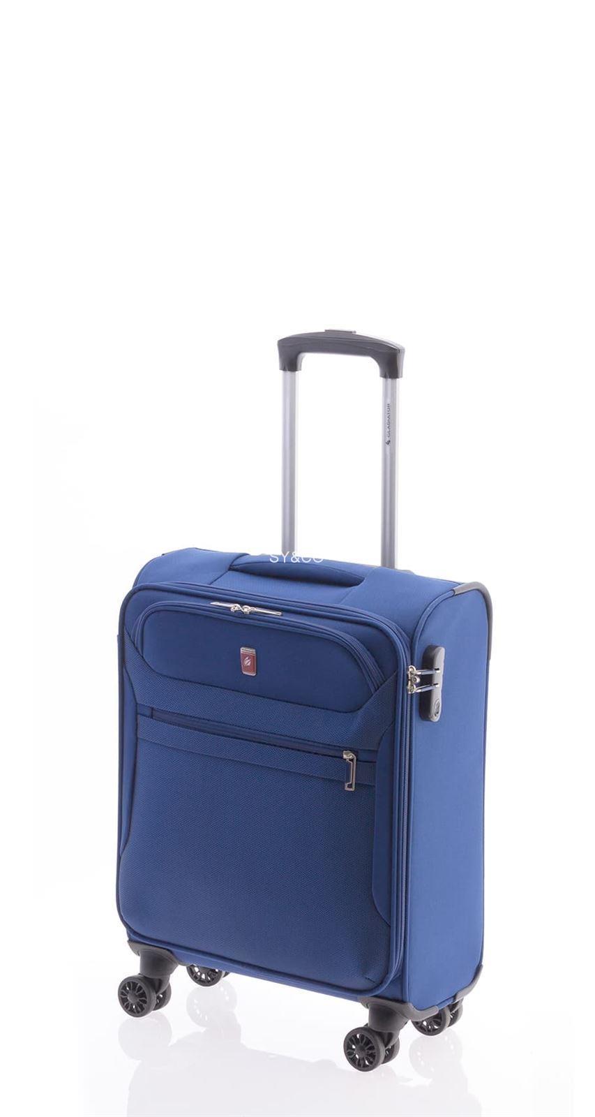 Maleta cabina 4 ruedas extensible Gladiator 3D azul 55CM - Imagen 1