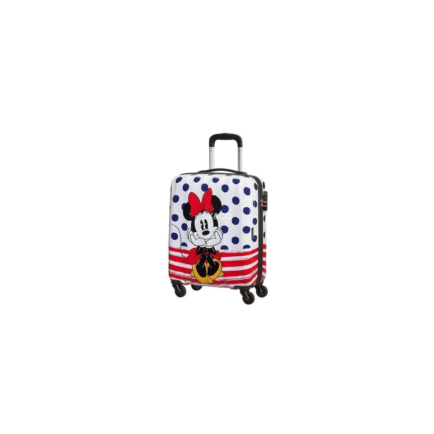 Doméstico camioneta evaluar Maleta cabina Amerian Tourister Minnie blue dots | American tourister