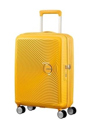Maleta cabina American Tourister Soundbox amarillo 55cm extensible - Imagen 1