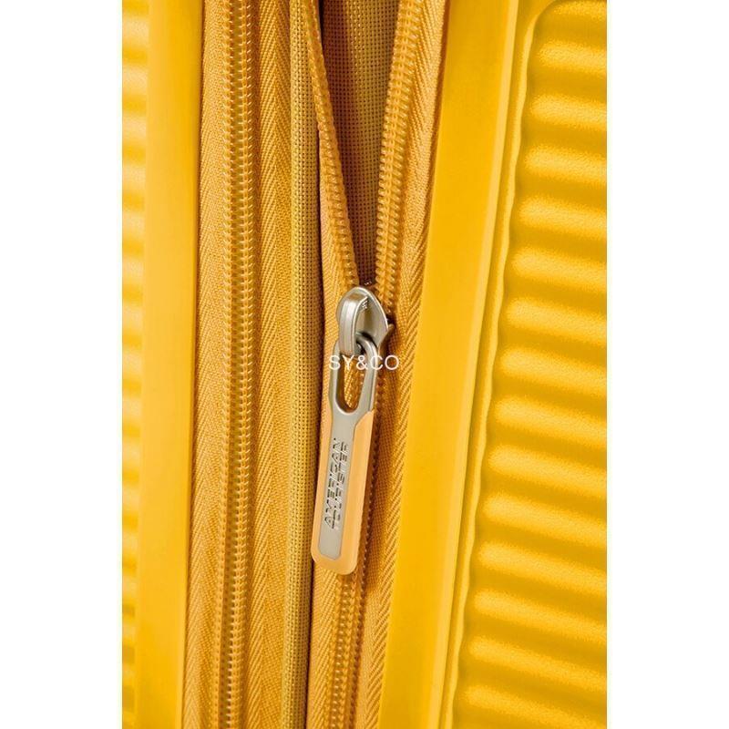 Pack Maleta Cabina SoundBox + Mochila Up Beat de American Tourister Amarilla