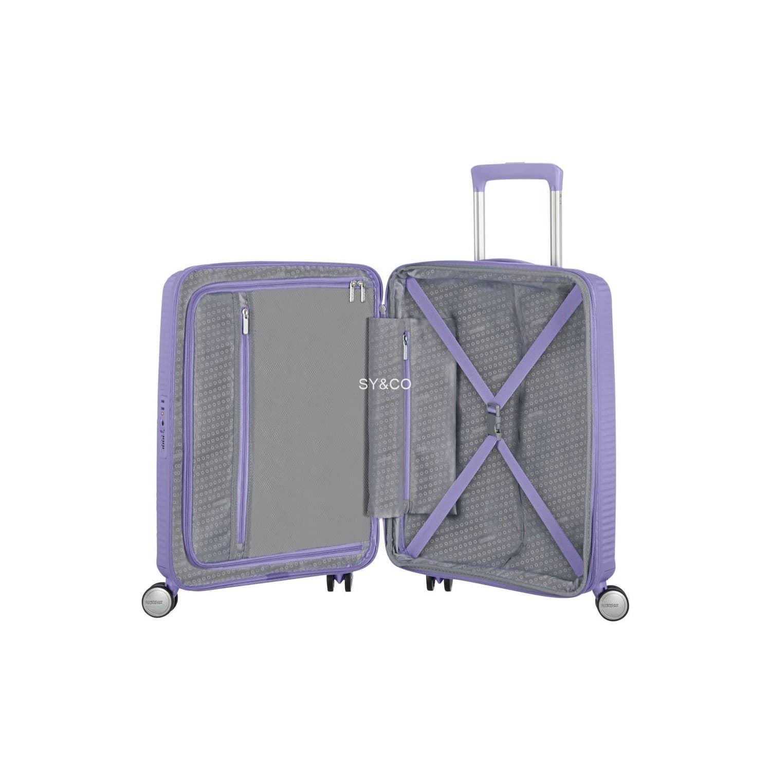 Maleta cabina American Tourister Soundbox lavanda 55cm extensible - Imagen 2