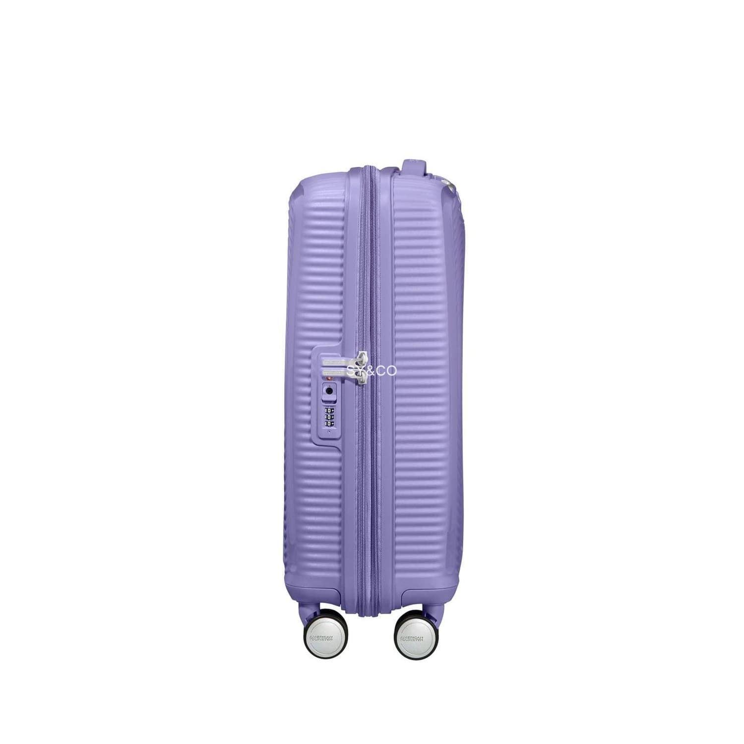 Maleta cabina American Tourister Soundbox lavanda 55cm extensible - Imagen 4