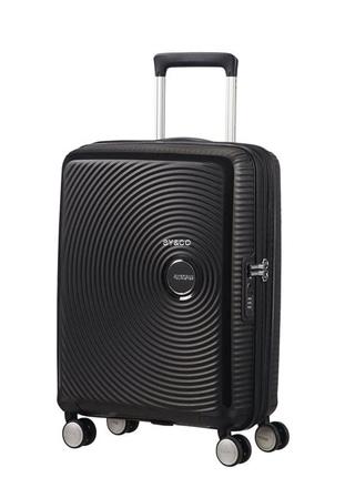 Maleta cabina American Tourister Soundbox negro 55cm extensible - Imagen 1